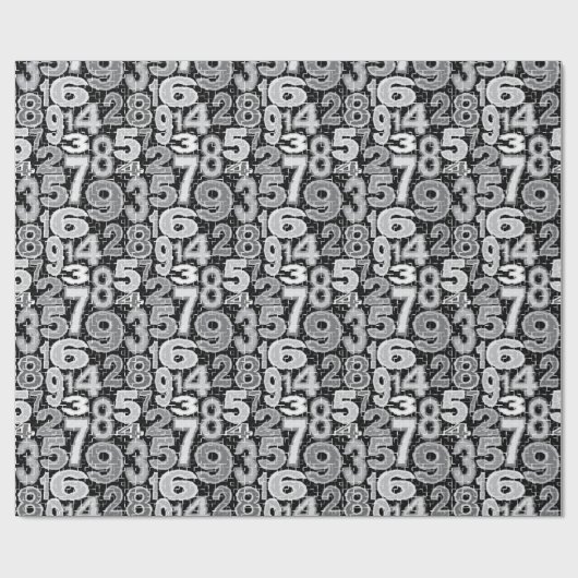 FRagmented Number Pattern Geschenkpapier (Flach)