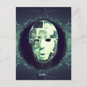 fragmentierte Begrüßung Postkarte