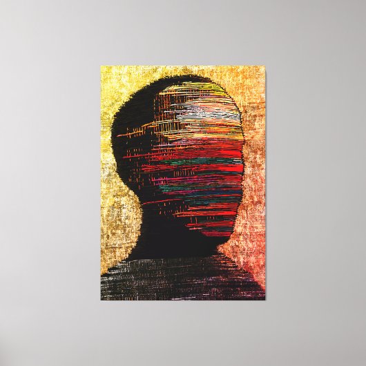 Fragmentierte Identität - farbenfrohe Abstrakte Th Leinwanddruck (Vorderseite)