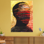 Fragmentierte Identität - farbenfrohe Abstrakte Th Leinwanddruck (Insitu (Wohnzimmer))