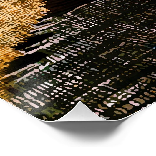 Fragmentierte Identität - farbenfrohe Abstrakte Th Poster (Ecke)