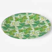 Fragmentierte Kleeblatt Pappteller (Schrägansicht)