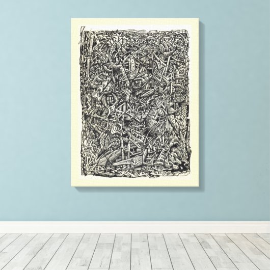 Fragmentierte Leinwand (Insitu (Holzboden))