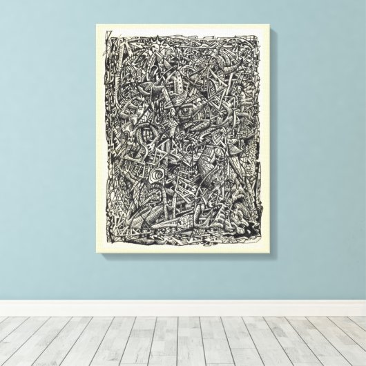 Fragmentierte Leinwand (Insitu (Holzboden))