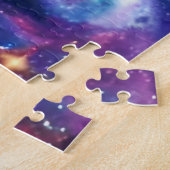 Fragmentierte Lila Gold Space Sky Cosmos Puzzle (Seite)