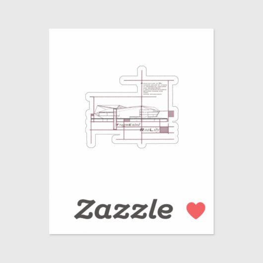 Fragmentierte Realität - architektonischer Ausdruc Aufkleber (Blatt)