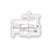 Fragmentierte Realität - architektonischer Ausdruc Aufkleber (Vorderseite)