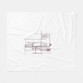 Fragmentierte Realität - architektonischer Ausdruc Fleecedecke (Vorderseite (Horizontal))