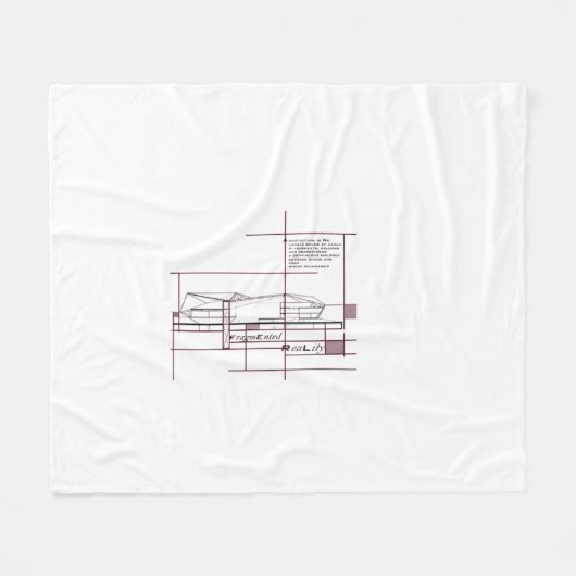 Fragmentierte Realität - architektonischer Ausdruc Fleecedecke (Vorderseite (Horizontal))