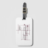 Fragmentierte Realität - architektonischer Ausdruc Gepäckanhänger (Vorderseite Vertikal)