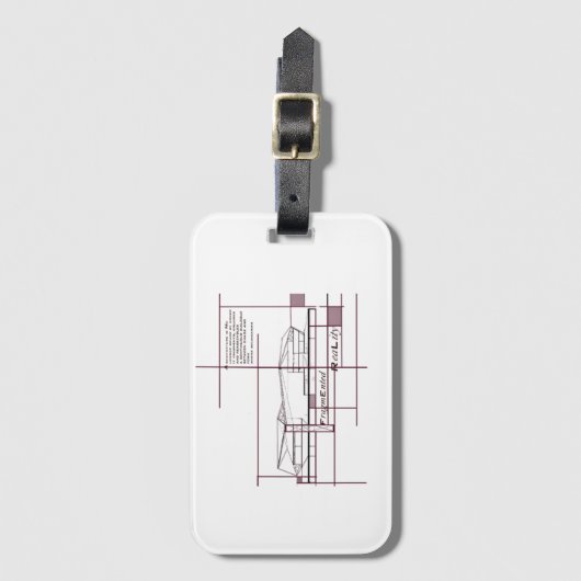 Fragmentierte Realität - architektonischer Ausdruc Gepäckanhänger (Vorderseite Vertikal)