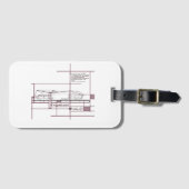 Fragmentierte Realität - architektonischer Ausdruc Gepäckanhänger (Vorderseite (Horizontal))