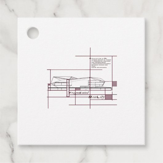 Fragmentierte Realität - architektonischer Ausdruc Geschenkanhänger (Vorderseite)