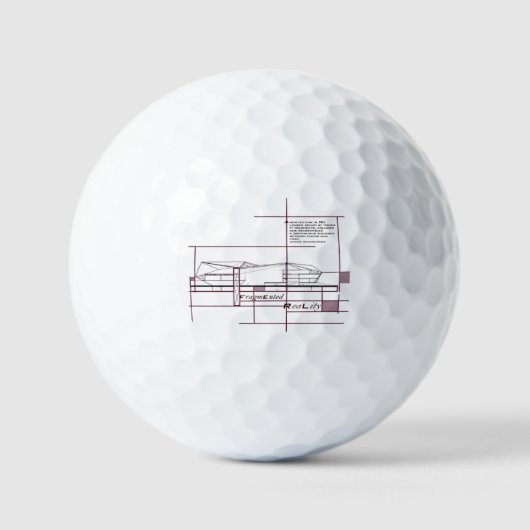 Fragmentierte Realität - architektonischer Ausdruc Golfball (Vorderseite)