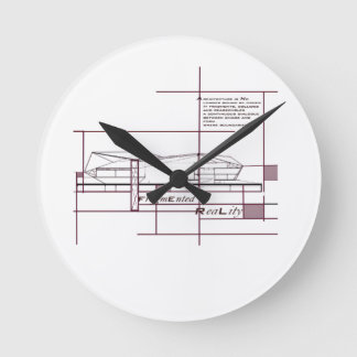 Fragmentierte Realität - architektonischer Ausdruc Runde Wanduhr