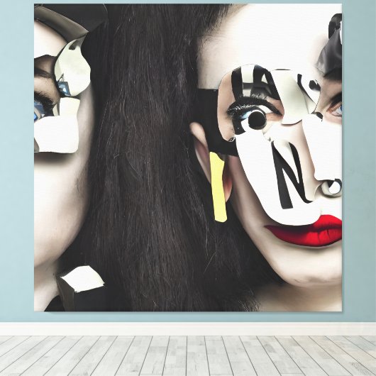 Fragmentierte Realität Leinwanddruck (Insitu (Holzboden))