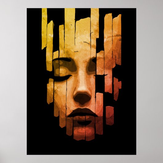 Fragmentierte Serenität - surreales digitales Port Poster (Vorne)