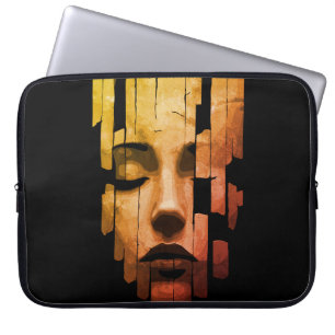Fragmentierte Serenität – Surrealistisches digital Laptopschutzhülle