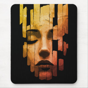 Fragmentierte Serenität – Surrealistisches digital Mousepad