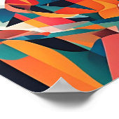 Fragmentierte Symphonie: Abstrakt geometrische Fus Poster (Ecke)