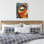 Fragmentierte Vision - Mosaik-Augustik Leinwanddruck (Insitu (Schlafzimmer))