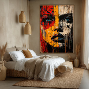 Fragmentierter Ausdruck Zeitgenössischer Expressio Leinwanddruck