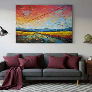 Fragmentierter Horizont Leinwanddruck