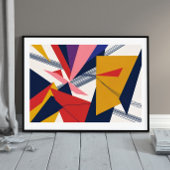 fragmentierter Puls: Bold Geometric Rhythm Poster