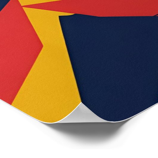 fragmentierter Puls: Bold Geometric Rhythm Poster (Ecke)