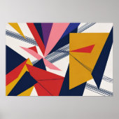 fragmentierter Puls: Bold Geometric Rhythm Poster (Vorne)