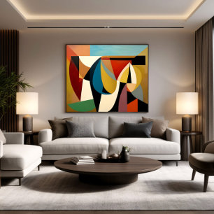 Fragmentierter Surrealer Kubismus Poster