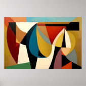 Fragmentierter surrealer Kubismus Poster (Vorne)