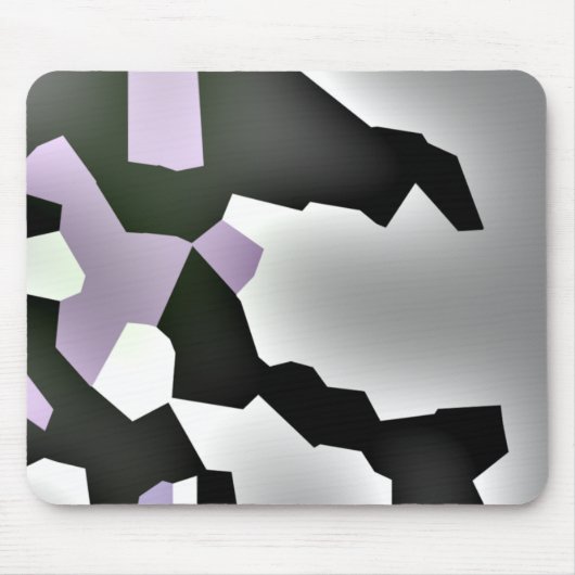 "Fragmentierter Traum" Digitale Abstrakte Kunst Mousepad (Vorne)