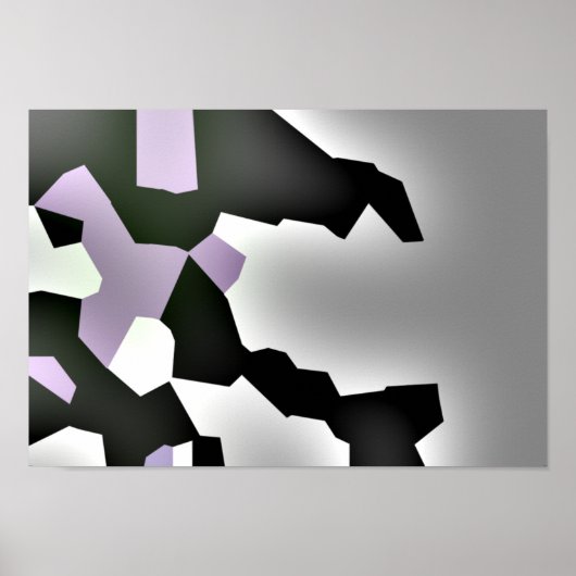 "Fragmentierter Traum" Digitale Abstrakte Kunst Poster (Vorne)