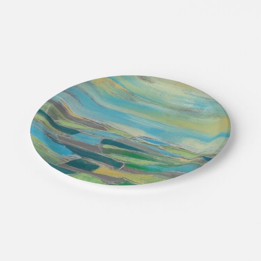 fragmentiertes Feld I Pappteller (Schrägansicht)