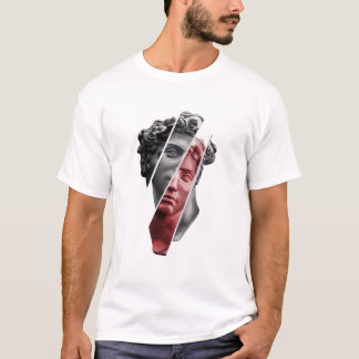 Fragmentiertes Porträt-T-Shirt – Moderne abstrakte T-Shirt