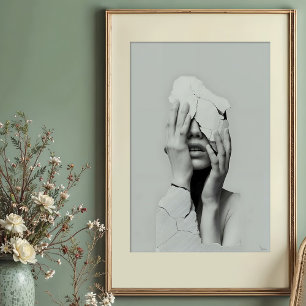 Fragmentiertes Schweigen – Surrealistisches gebroc Poster