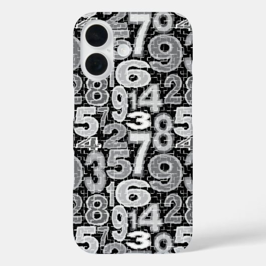 Fragmentiertes Zahlenmuster Case-Mate iPhone Hülle (Rückseite)