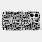 Fragmentiertes Zahlenmuster Case-Mate iPhone Hülle (Rückseite (Horizontal))
