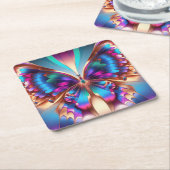 Fragmentos de Mariposa Rechteckiger Pappuntersetzer (angewinkelt)