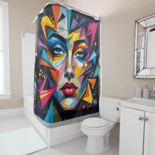 Fragments Of Identity - Duschvorhang (Beispiel)