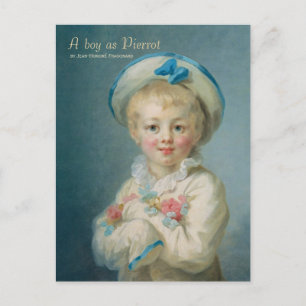 Fragonard A boy as Pierrot CC1070 Child portrait Postkarte