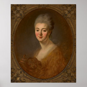Fragonard Portrait einer Lady Classic Art Print Poster