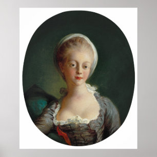 Fragonard Portrait of Young Woman Art Print Poster