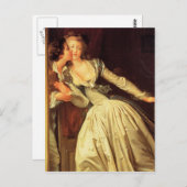 Fragonard Stolen Kiss Postcard Postkarte (Vorne/Hinten)