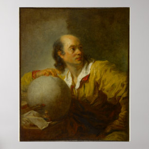 Fragonard The Geographer Classic Art Print Poster