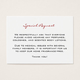 Fragranate Free Request Cards