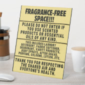 Fragrance-Free Desk Sign Sockelschild (In Situ)