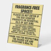 Fragrance-Free Desk Sign Sockelschild (Vorderseite)