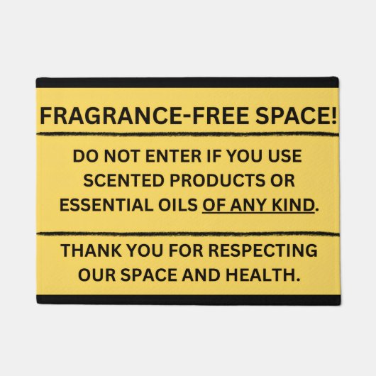 FRAGRANCE-FREE SPACE Door Mat Fußmatte (Vorderseite)